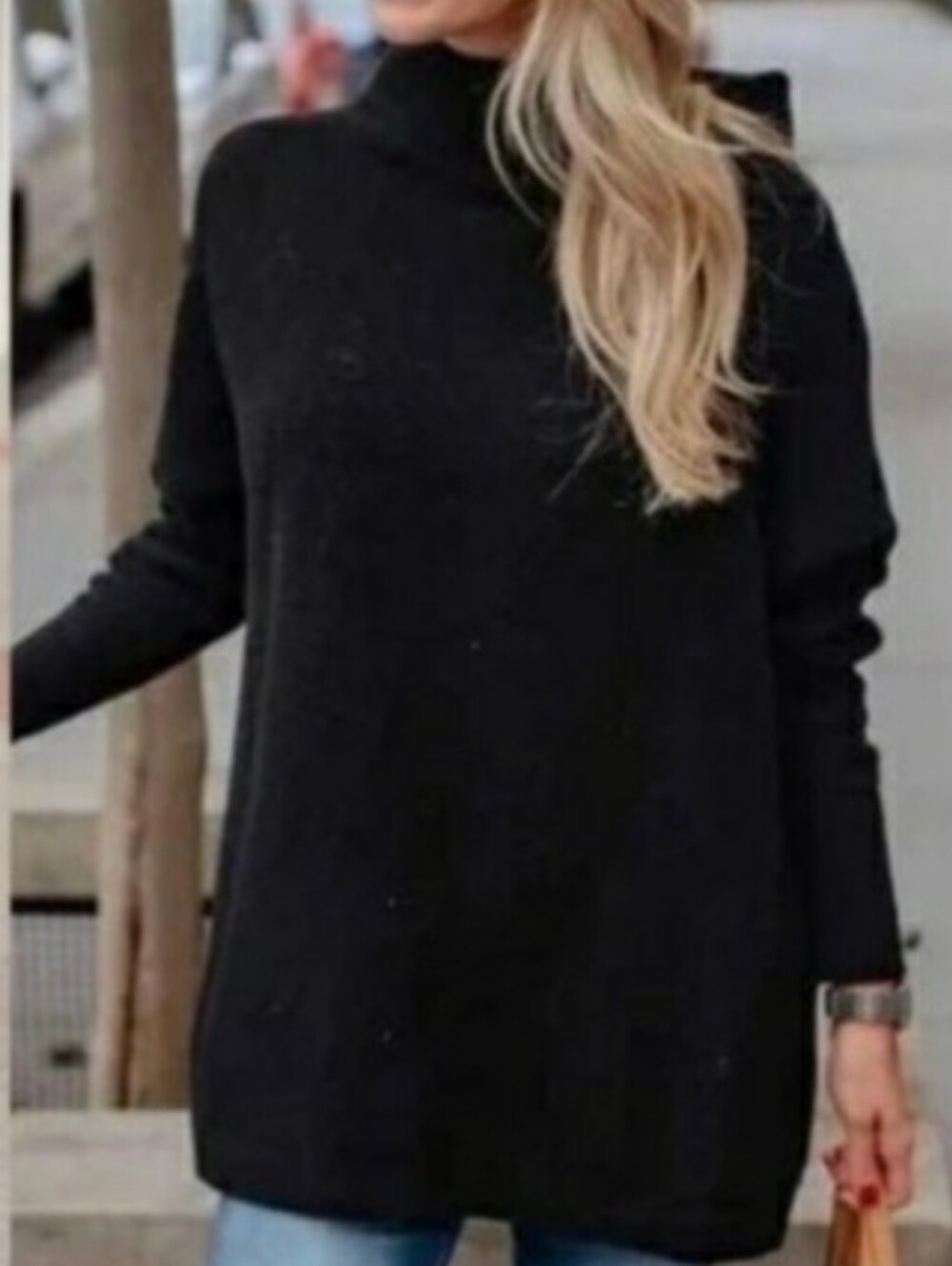 Free People Beach Cowl Neck Fleece Tunic In Black Size Medium